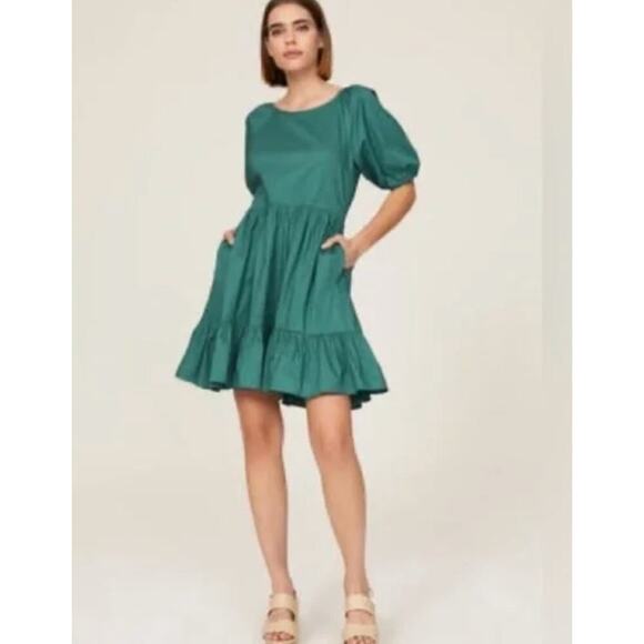 Peter Som Aqua Green Dress Open back Tie Dress - Picture 6 of 6
